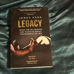 Legacy by James Kerr Book. Mrsp: 21.99